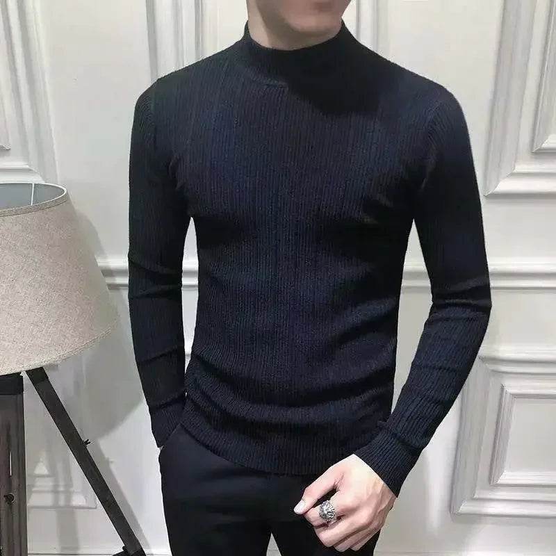 Buy Center Men's Oversize Wool Turtleneck Sweater - Vintage Style - Buy Center UK
