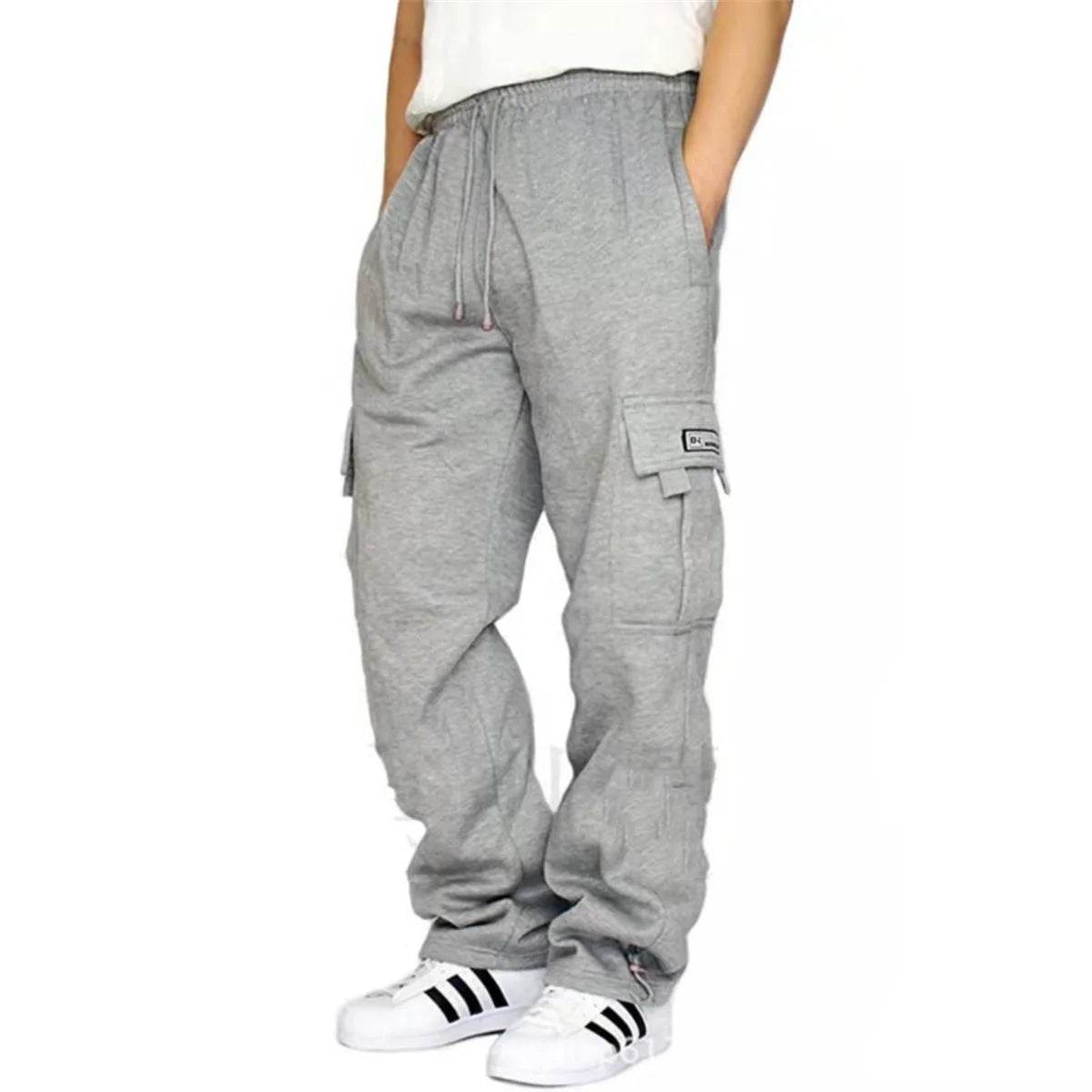 Men's Outdoor Cargo Pants - Winter Sports, Multi-Pocket, Loose Fit - Buy Center UK
