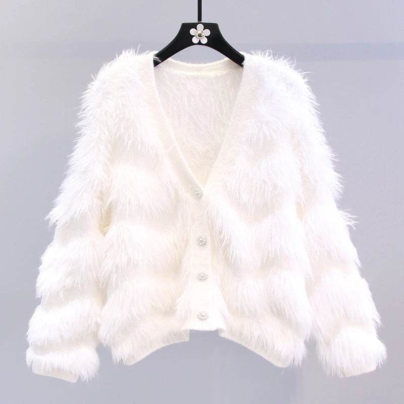 ABRIN Women’s Cashmere Cardigan – Elegant Tassels, Button Up Design - Buy Center UK