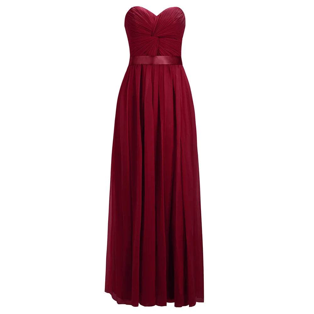 Summer Chiffon Bridesmaid Dresses - Strapless Backless A-Line Style - Buy Center UK