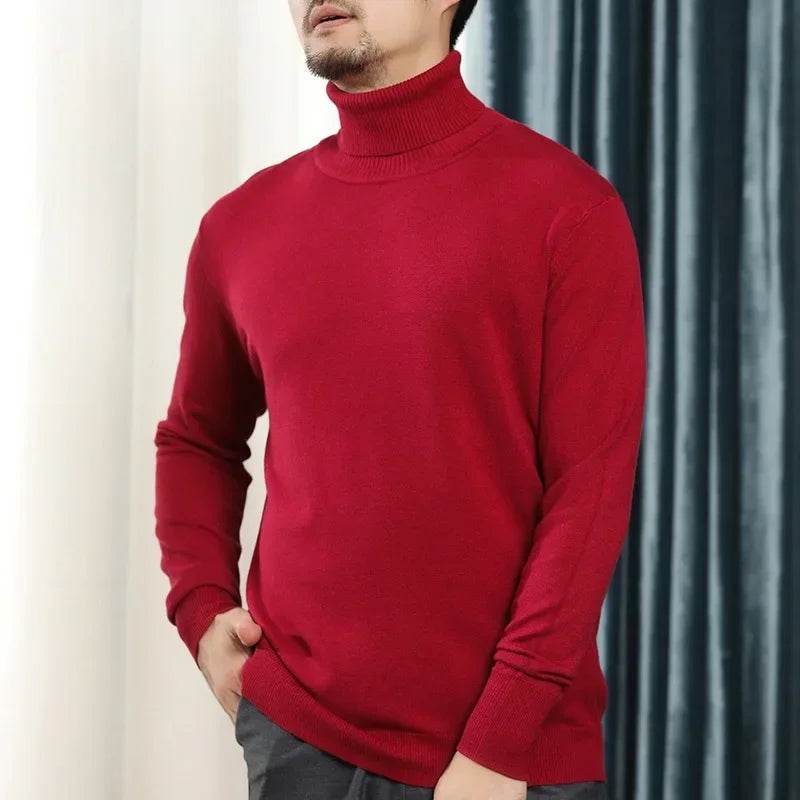 Buy Center White Turtleneck Sweater - Oversized Warm Knit Pullover - Buy Center UK