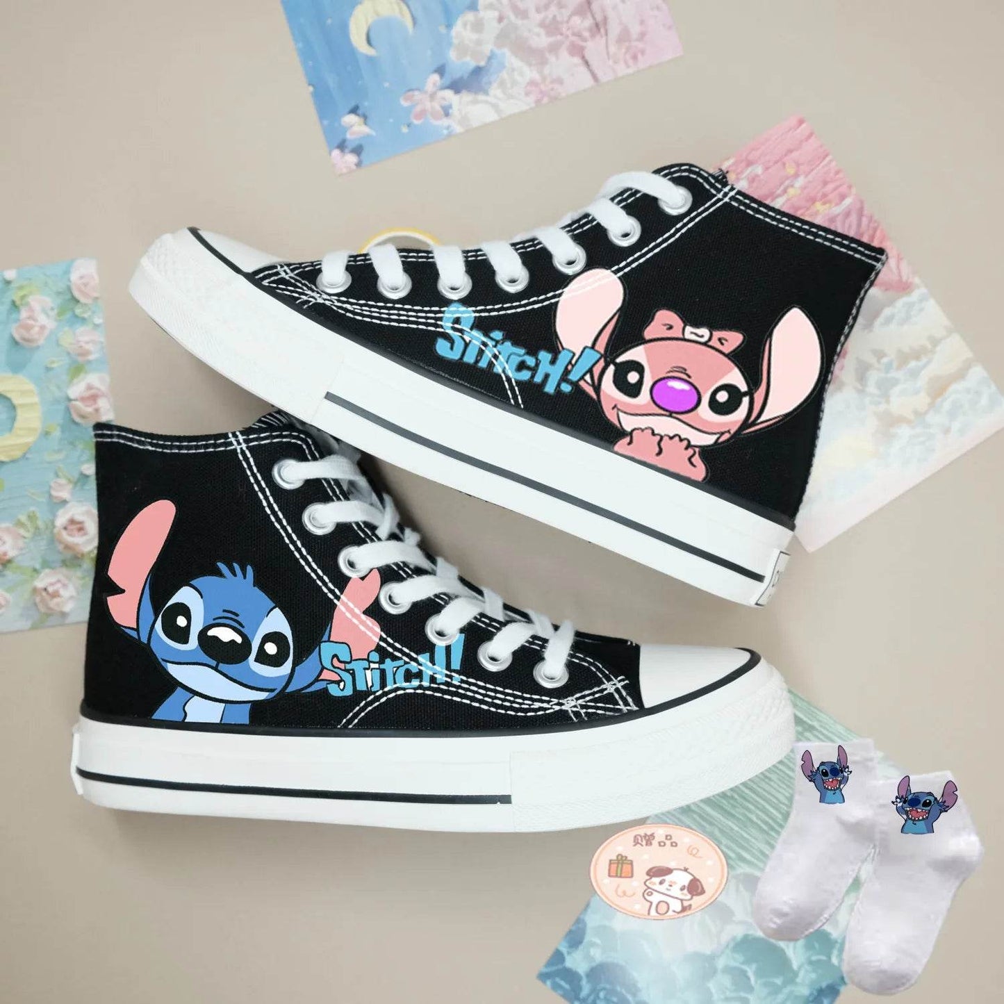 Buy Center Disney Stitch Lotso Cartoon Canvas Sneakers - Unisex Style - Buy Center UK