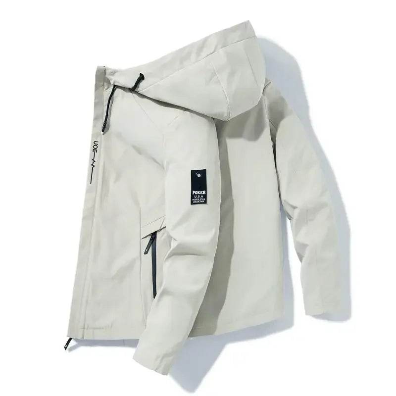 Buy Center Men's Hooded Bomber Jacket - Lightweight Windbreaker Coat - Buy Center UK