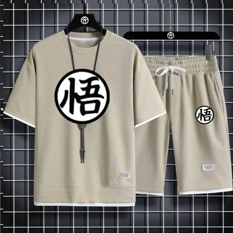 2024 Summer Men's Anime Tracksuit - Goku T-Shirt & Shorts Set - Buy Center UK