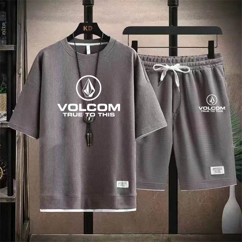 VOLCOM Men's Summer Tracksuit - Stylish T-Shirt & Shorts Set - Buy Center UK
