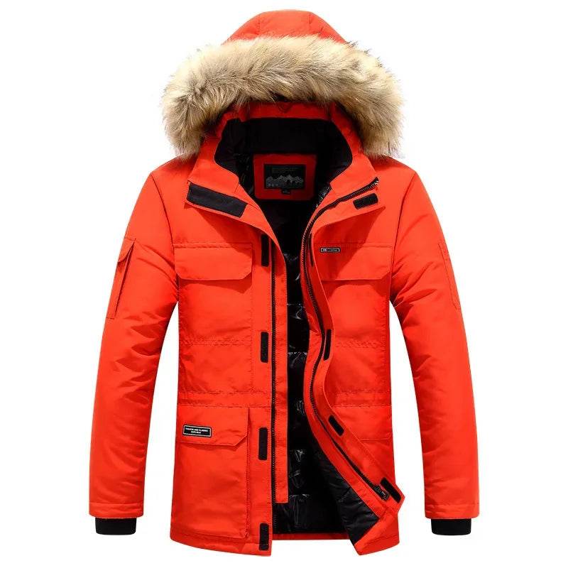 Buy Center Mens Winter Parka - Fur Hooded, Windproof, -30°C Warmth - Buy Center UK