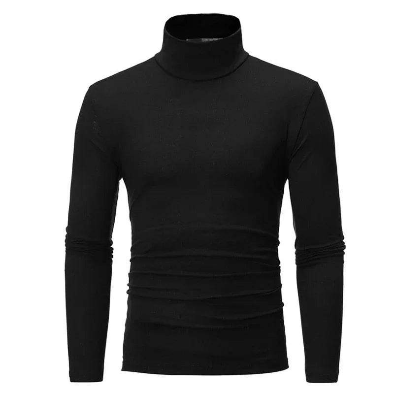 Buy Center Spring Thin Men Turtleneck Sweater - Stylish Black Pullover - Buy Center UK