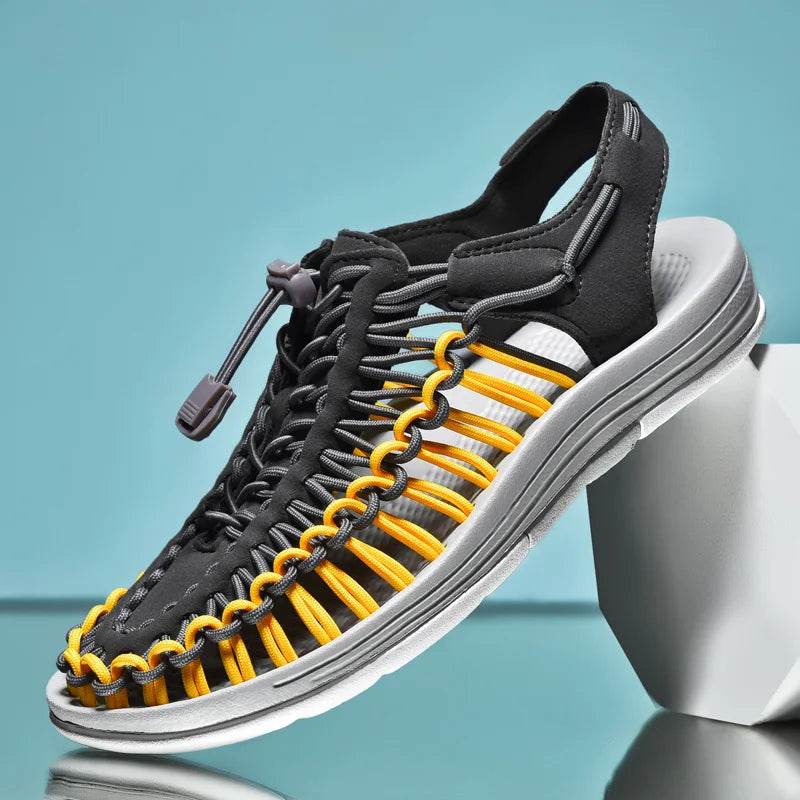 Buy Center Men's Genuine Leather Sandals - Casual Beach Shoes - Buy Center UK