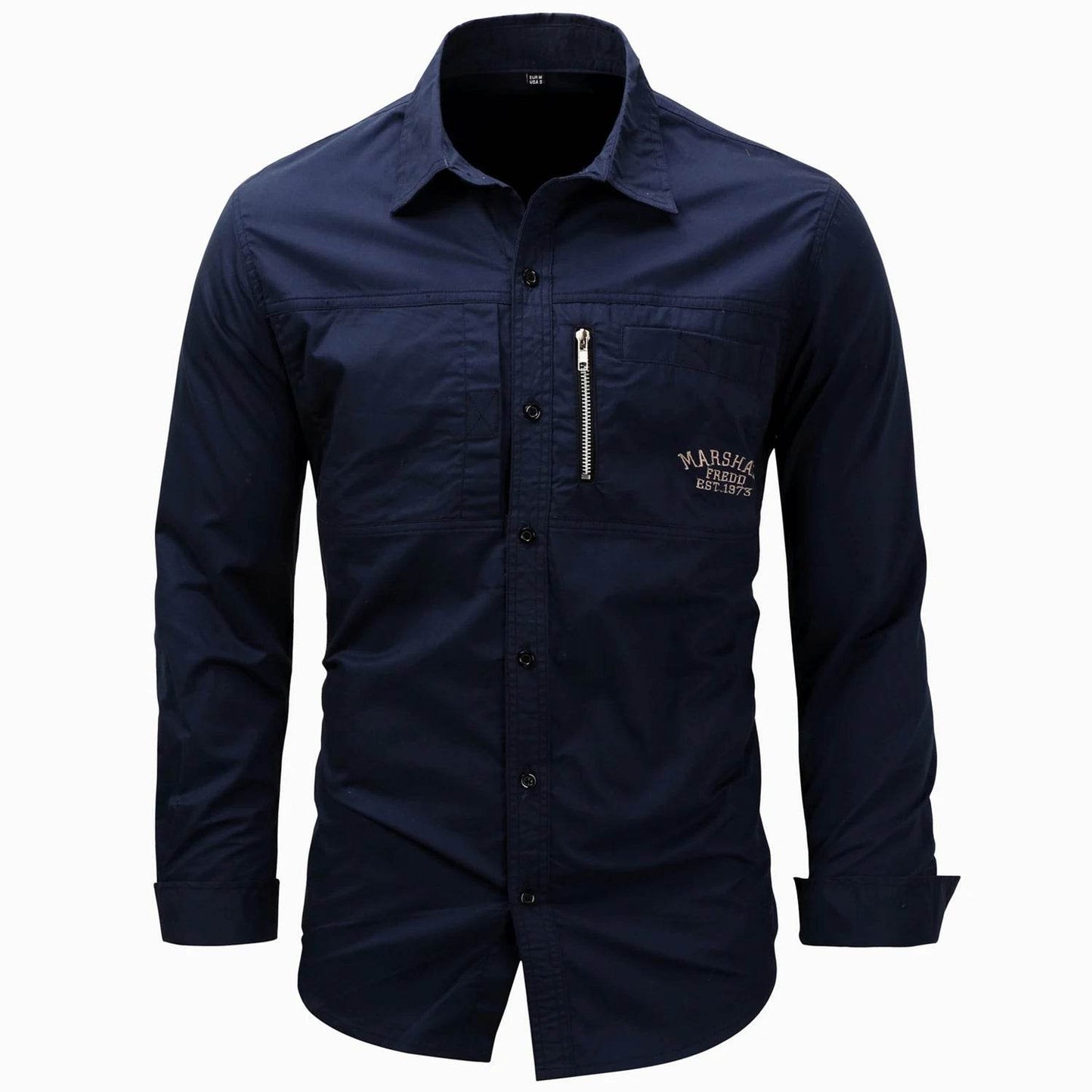 Buy Center Men's 100% Cotton Multi-Pocket Safari Shirt - Long Sleeve - Buy Center UK