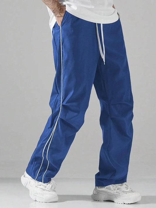 Buy Center Men’s Casual Pants - Elastic Waist, Striped Design - Buy Center UK