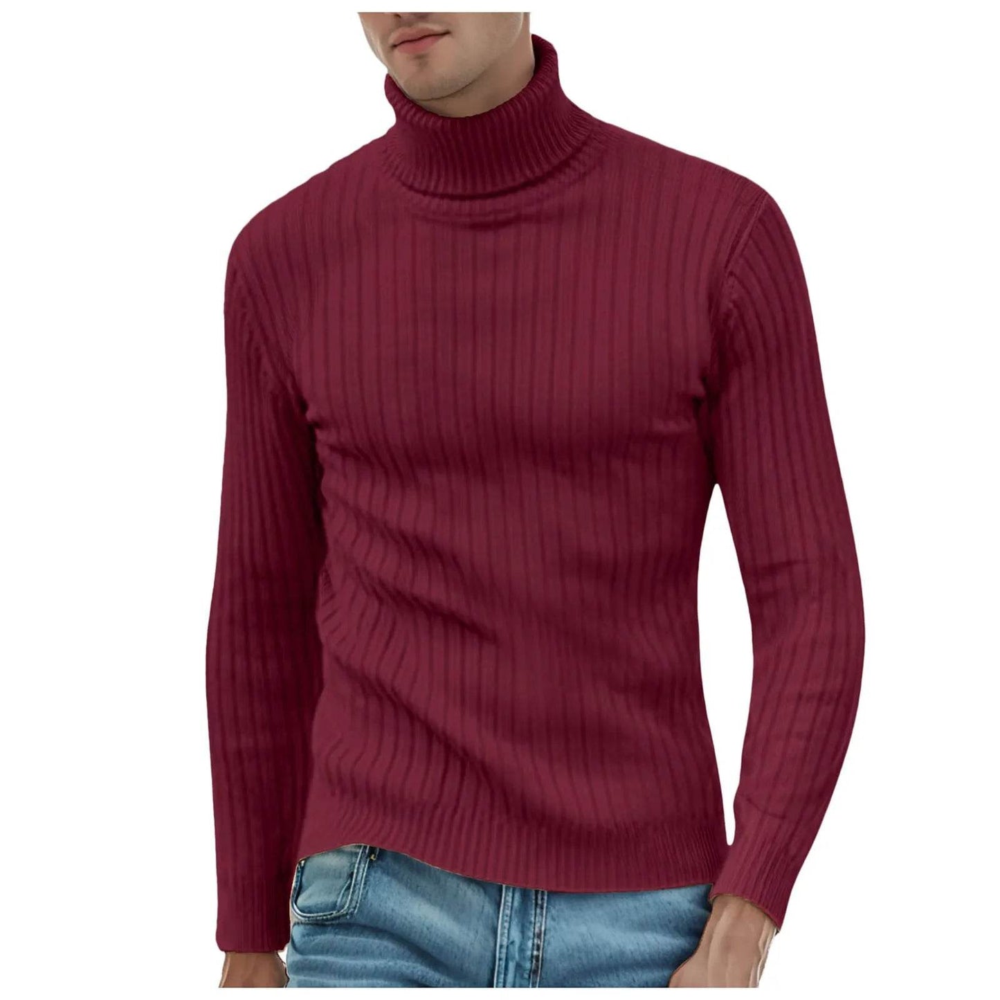 Buy Center Men's Winter Turtleneck Sweater - Warm & Stylish Knit - Buy Center UK