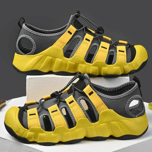 Buy Center Men's Genuine Leather Sandals - Comfortable & Breathable - Buy Center UK