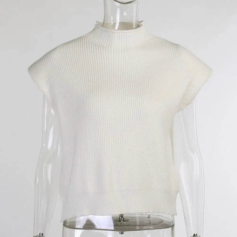 Buy Center Women's Sleeveless Vest Sweater - Warm Turtleneck Pullover - Buy Center UK