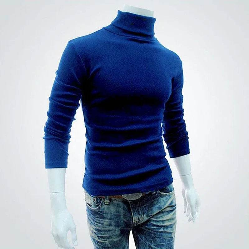 Buy Center Spring Thin Men Turtleneck Sweater - Stylish Black Pullover - Buy Center UK