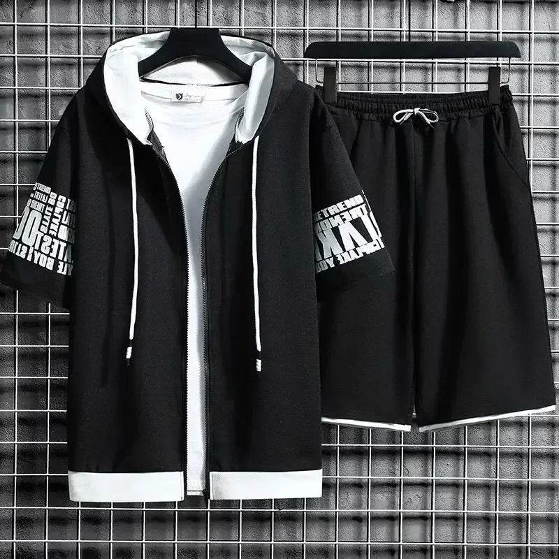 Buy Center Men's Summer Sports Suit - Quick Dry Hooded Set - Buy Center UK
