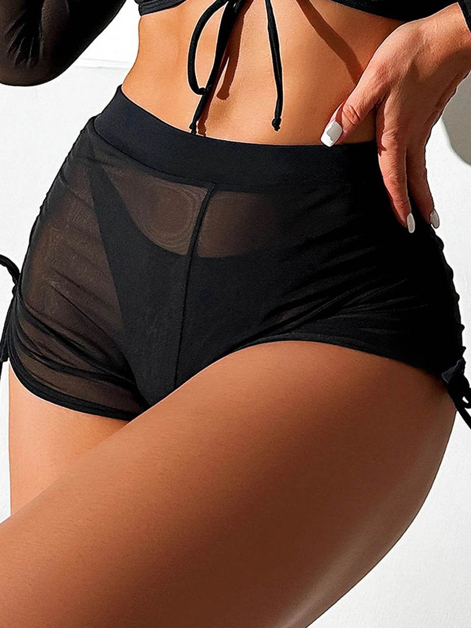 Buy Center 4 Piece Women’s Bikini - Halter Top & Drawstring Shorts - Buy Center UK