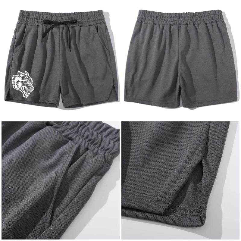 Buy Center 2025 Wolf Logo Quick Dry Athletic Shorts for Men - Buy Center UK