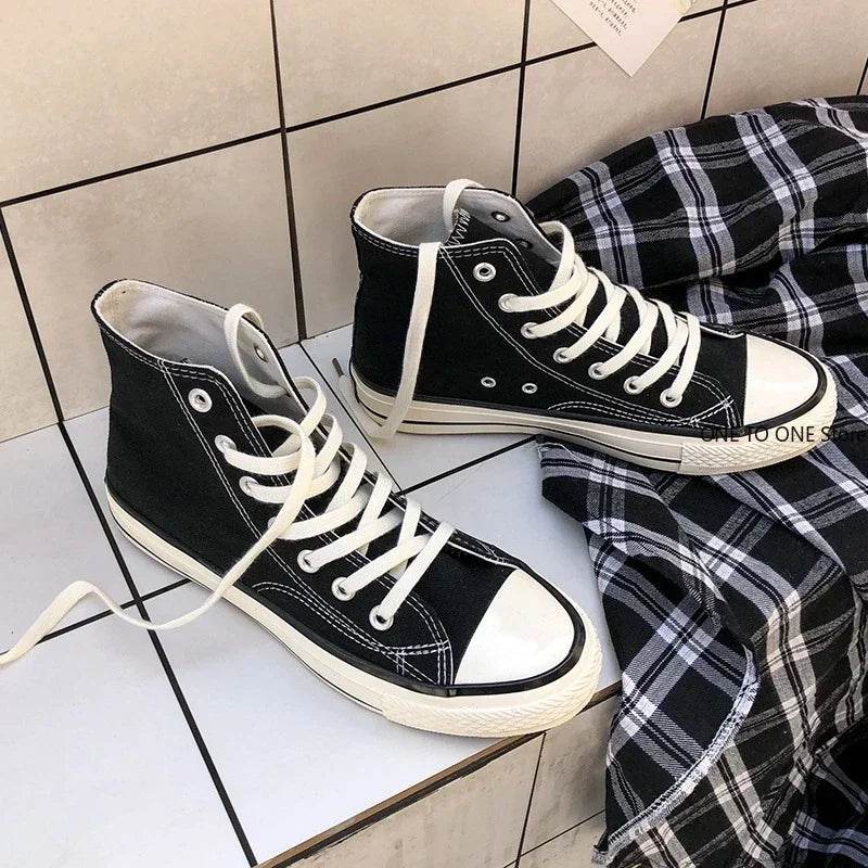 Buy Center Men's Canvas Sneakers - Unisex Lace-Up, Breathable Comfort - Buy Center UK