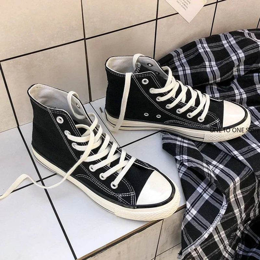 Buy Center Men's Canvas Sneakers - Unisex Lace-Up, Breathable Comfort - Buy Center UK