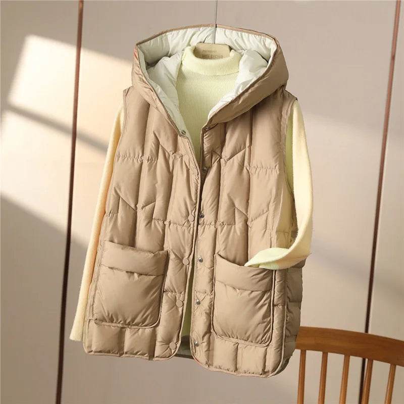 Buy Center Ultra Light Sleeveless Down Vest - 90% White Duck Down - Buy Center UK