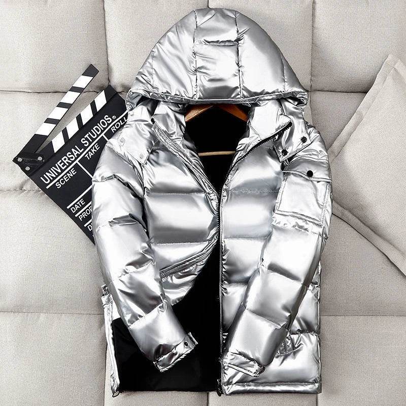 Buy Center Men's Hooded Shiny Puffer Jacket - Warm Winter 4X Size - Buy Center UK