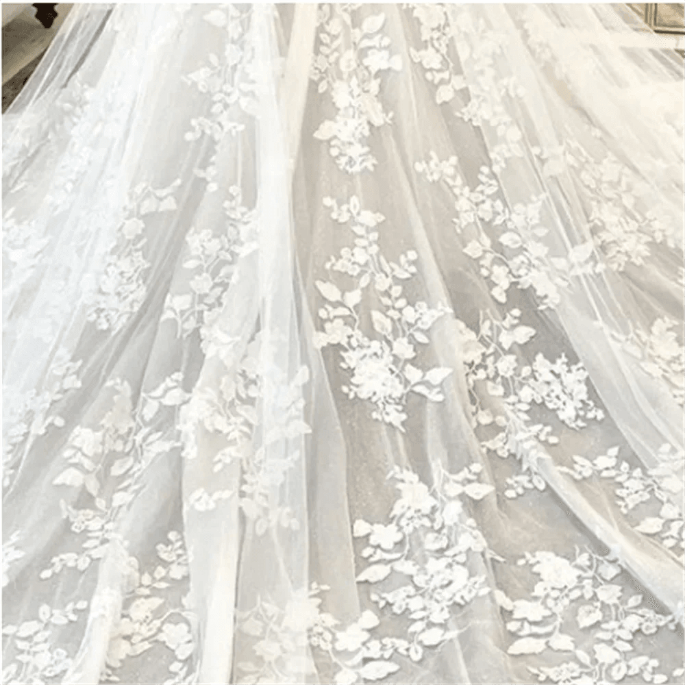 Buy Center Off-The-Shoulder Lace Appliques White Wedding Dress - Buy Center UK