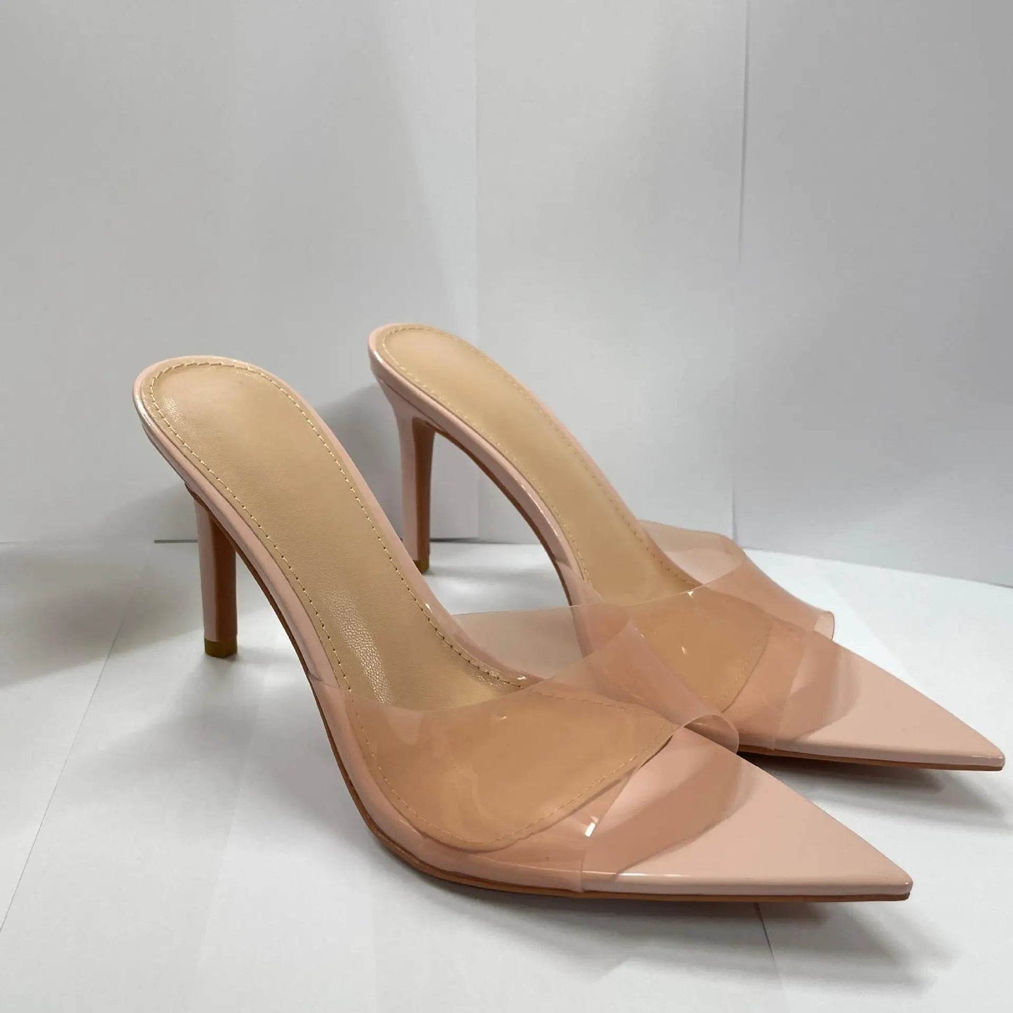 KNCOKAR Women's Transparent Jelly Shoes - Sexy Pointed Open Toe Slippers - Buy Center UK