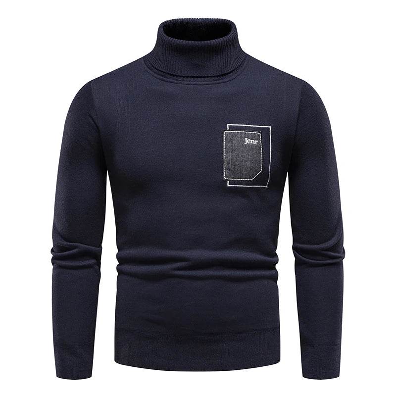Buy Center Men's Turtleneck Sweater - Cozy Solid Color Casual Knit - Buy Center UK