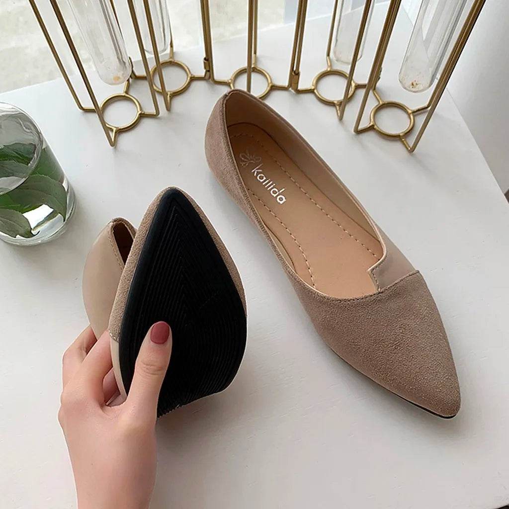 Buy Center Pointed Toe Flat Shoes - Casual Slip-On Women’s Loafers - Buy Center UK