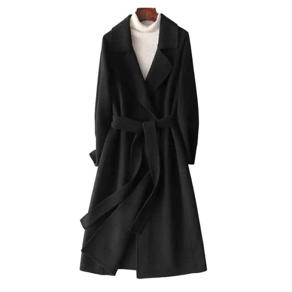 Buy Center Women’s Woolen Coat - Elegant Mid-Calf Winter Overcoat - Buy Center UK