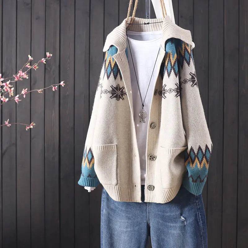 Buy Center Women's Knitted Cardigan - Cozy Long Sleeve Sweater Coat - Buy Center UK