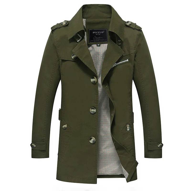 Buy Center Men’s Casual Trench Coat - Slim Fit Winter Jacket - Buy Center UK