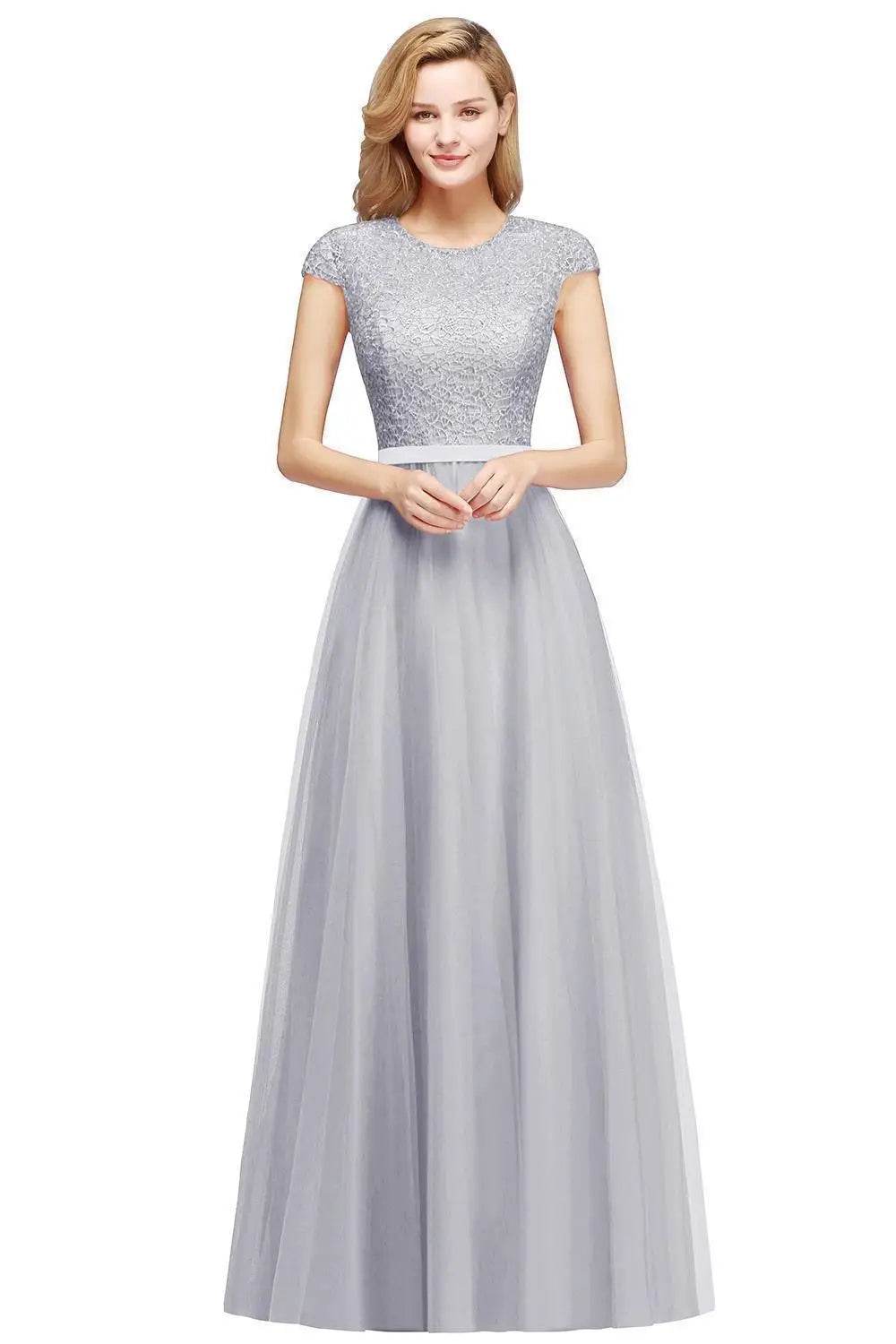 Pearl Pink Chiffon Lace Bridesmaid Dress - A-Line Sweetheart Gown - Buy Center UK