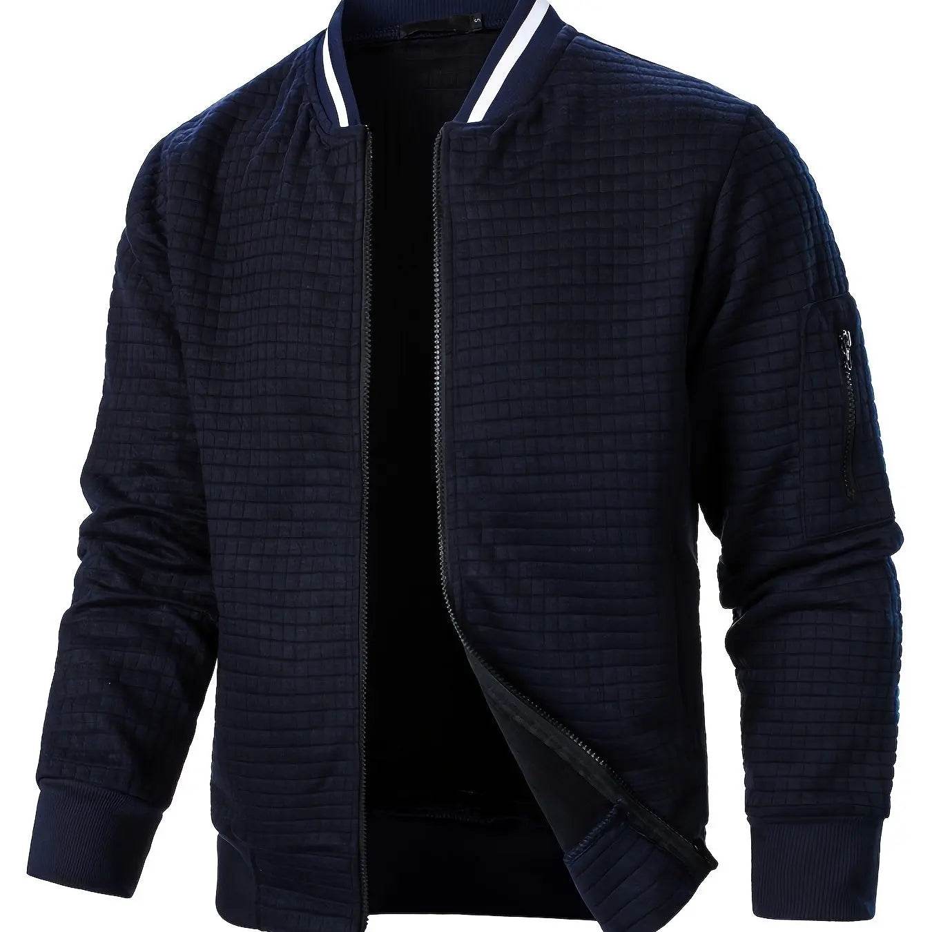 Buy Center Autumn Men's Zipper Jacket - Sporty Baseball Collar - Buy Center UK