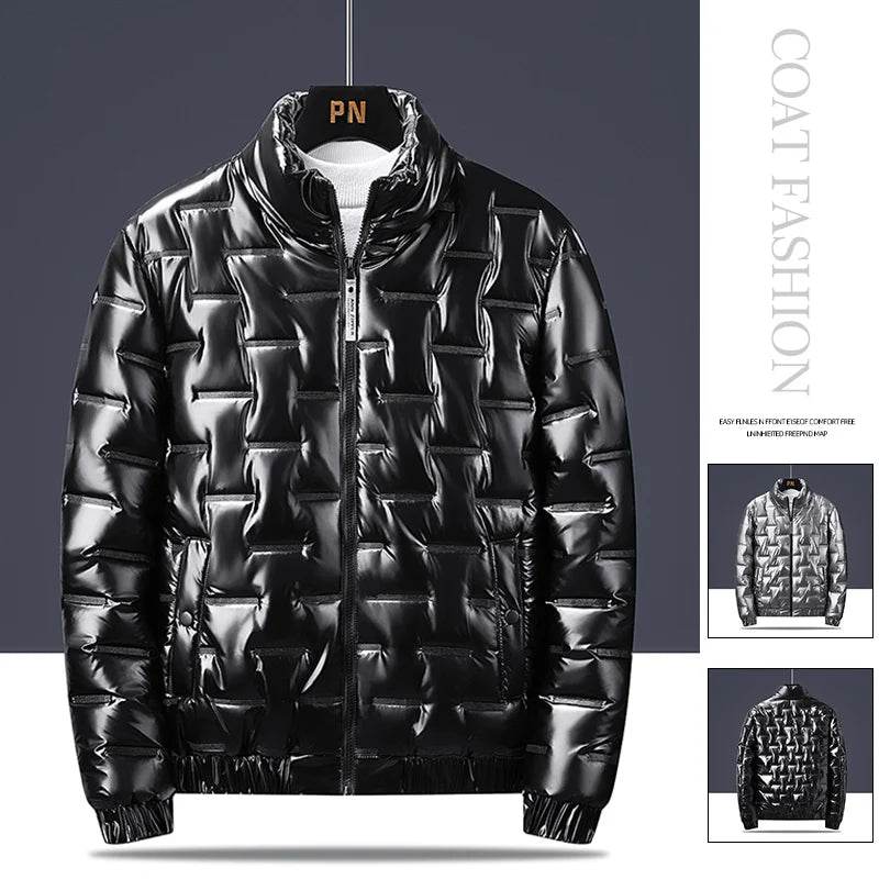 Buy Center Men's Hooded Cotton Coat - Shiny, Warm Jacket for Winter - Buy Center UK