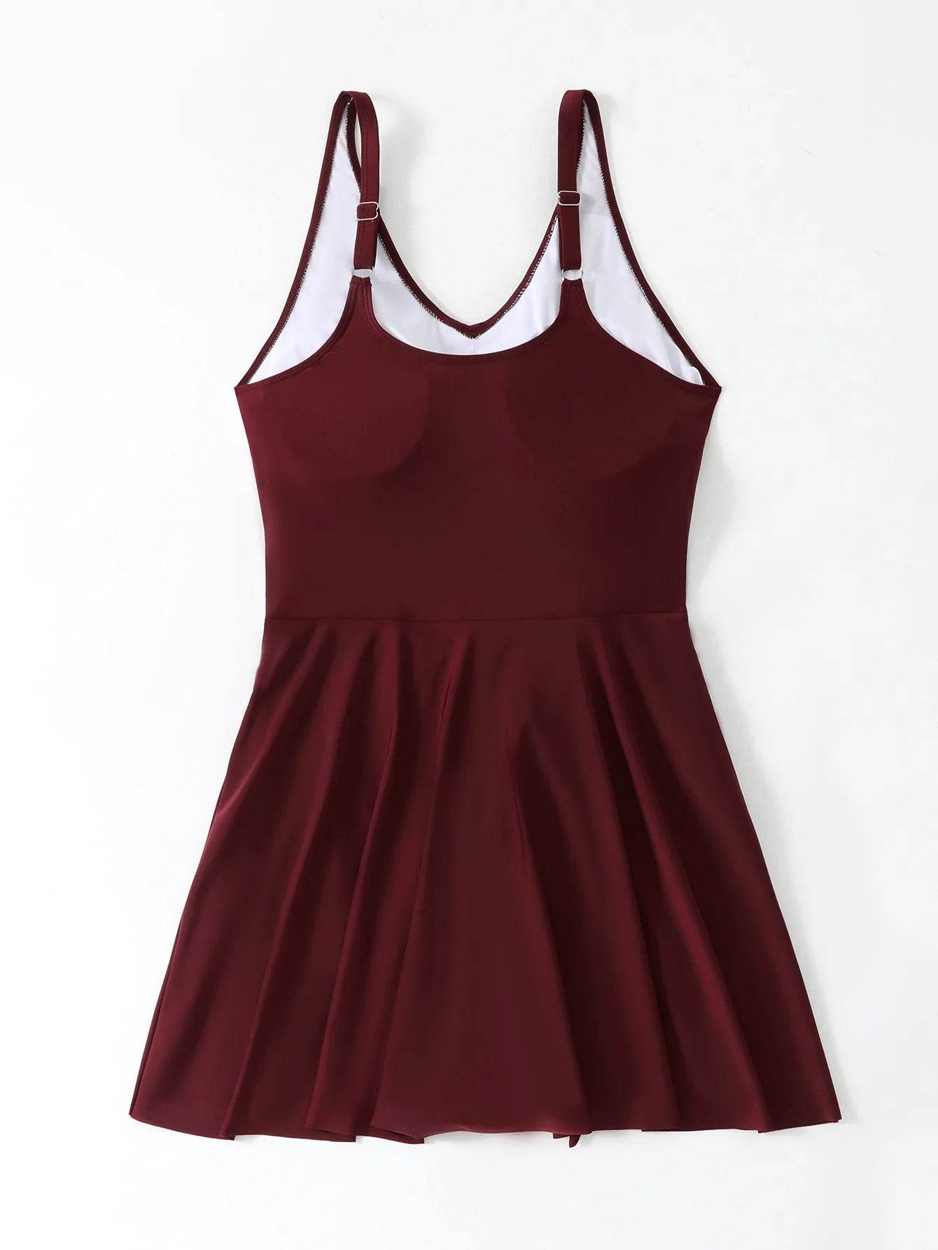 2025 Sexy Women's Summer Swim Dress - V Neck Side Tie Monokini - Buy Center UK