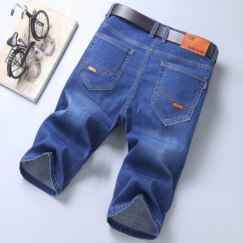 Buy Center Men's Denim Shorts - Classic Black & Blue Slim Fit - Buy Center UK