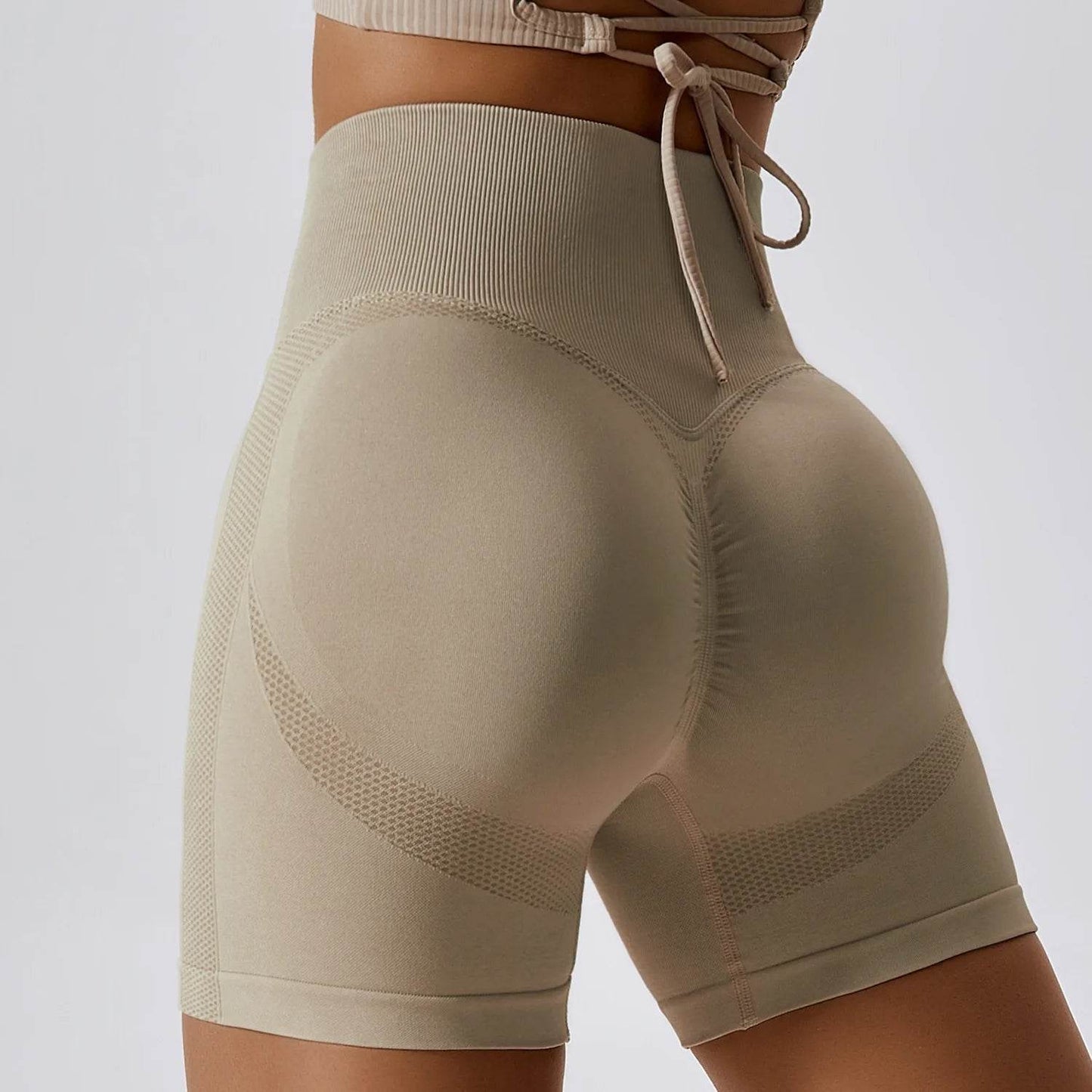 Buy Center High Waist Seamless Sports Shorts - Perfect for Yoga & Cycling - Buy Center UK