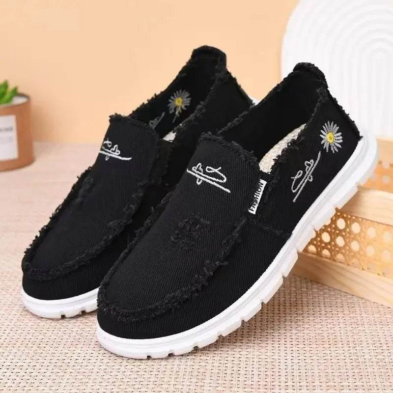 Buy Center Beijing Canvas Shoes - Comfortable Laced Slip-On Sneakers - Buy Center UK