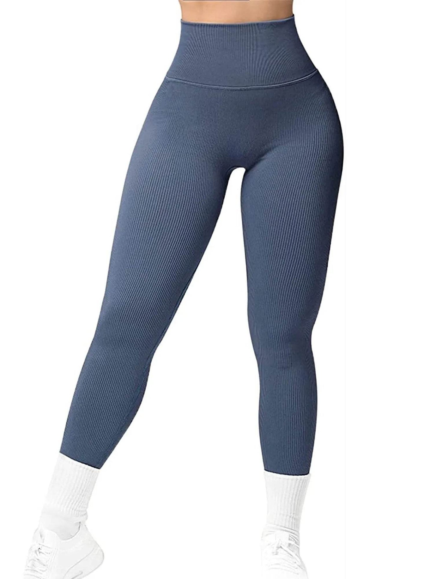 Buy Center Ribbed High Waist Leggings - Seamless Tummy Control - Buy Center UK