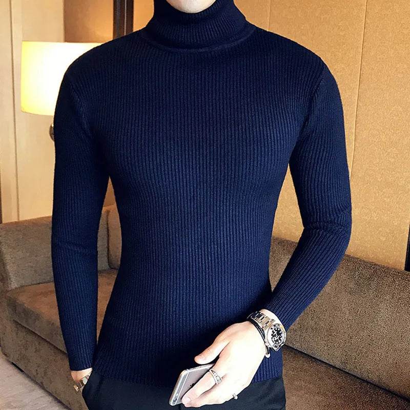 Buy Center Winter High Neck Sweater for Men - Slim Fit Turtleneck - Buy Center UK