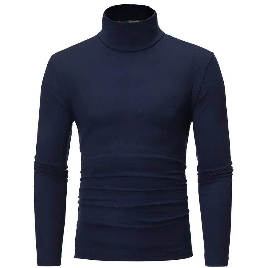 Buy Center Spring Thin Men Turtleneck Sweater - Stylish Black Pullover - Buy Center UK