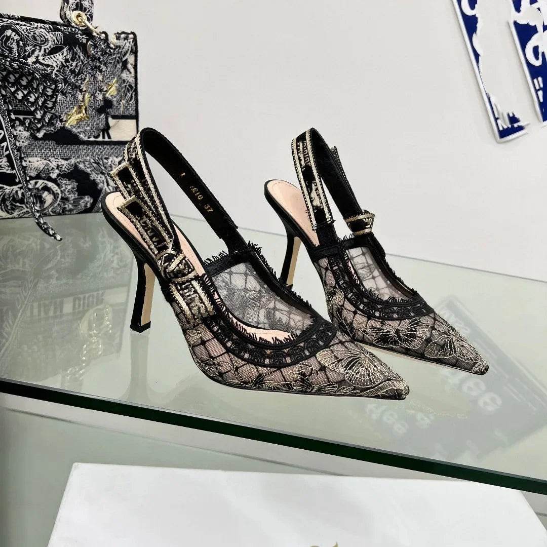 Trendy Fairy Tale Lace Mesh High Heels - Buy Center Women's Sandals - Buy Center UK