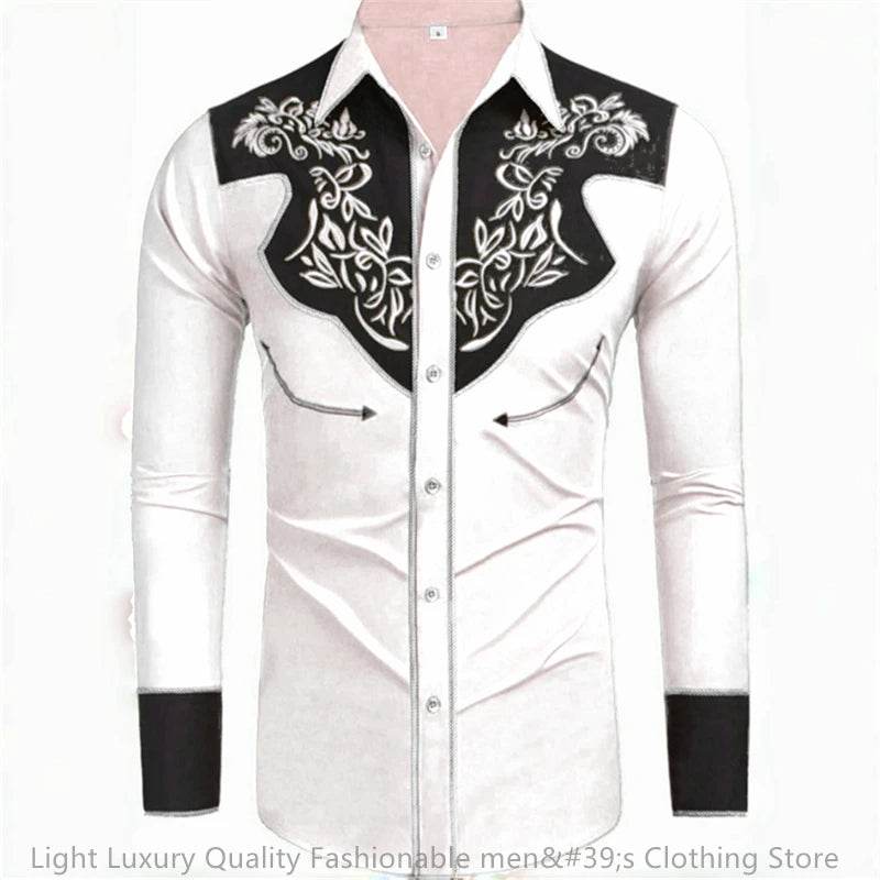 Buy Center Men's Long-Sleeved Denim Shirt - 20 Colors Available - Buy Center UK