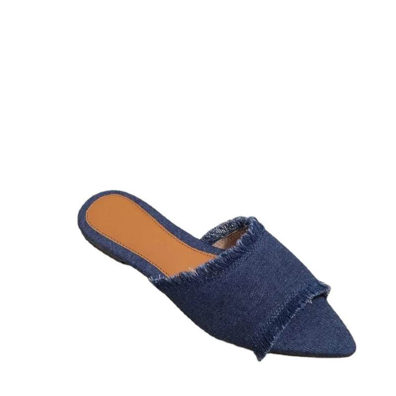 Buy Center Women’s Summer Cowboy Slippers - Casual Pointed Toe Slides - Buy Center UK