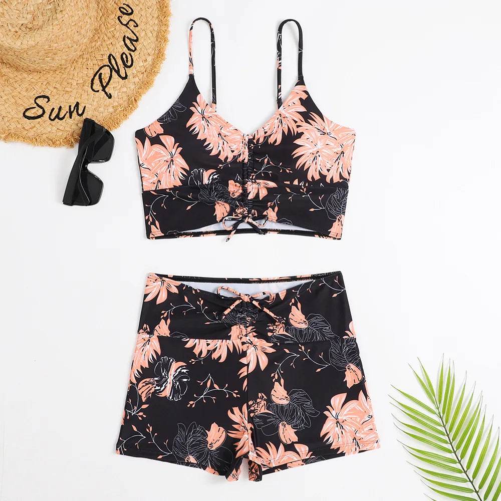 Buy Center High Waist Bikini Swimsuit - Floral Push Up Design 2023 - Buy Center UK