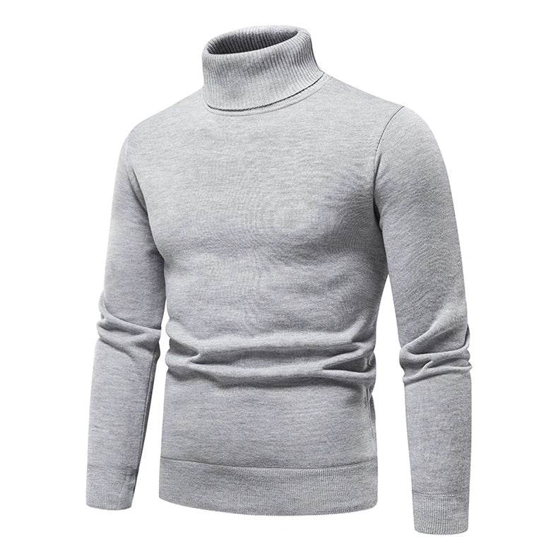 Buy Center Men's Turtleneck Sweater - Cozy Solid Color Casual Knit - Buy Center UK