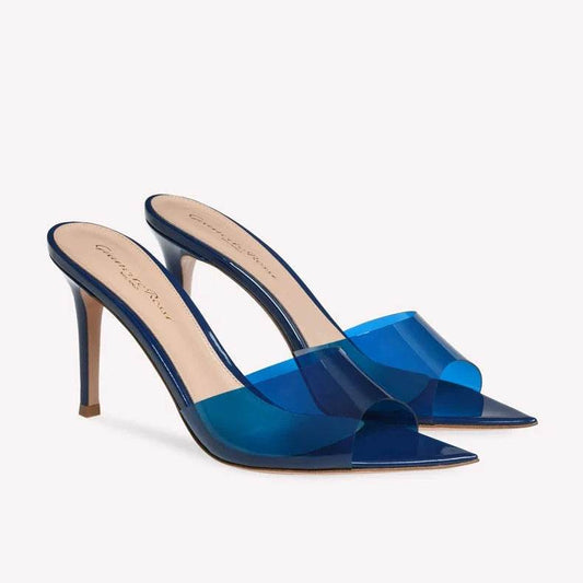 KNCOKAR Women's Transparent Jelly Shoes - Sexy Pointed Open Toe Slippers - Buy Center UK