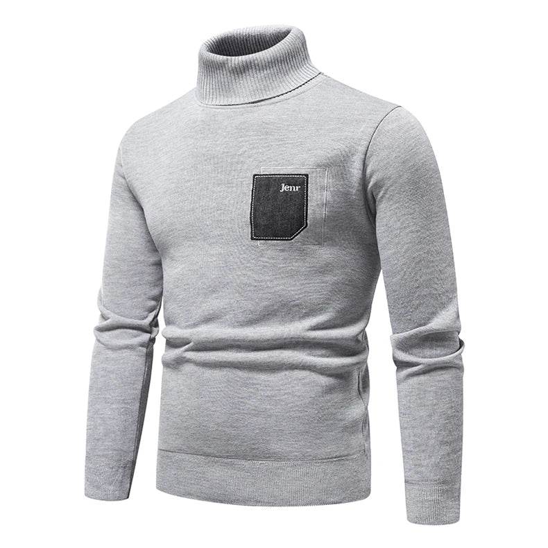 Buy Center Men's Turtleneck Sweater - Cozy Solid Color Casual Knit - Buy Center UK