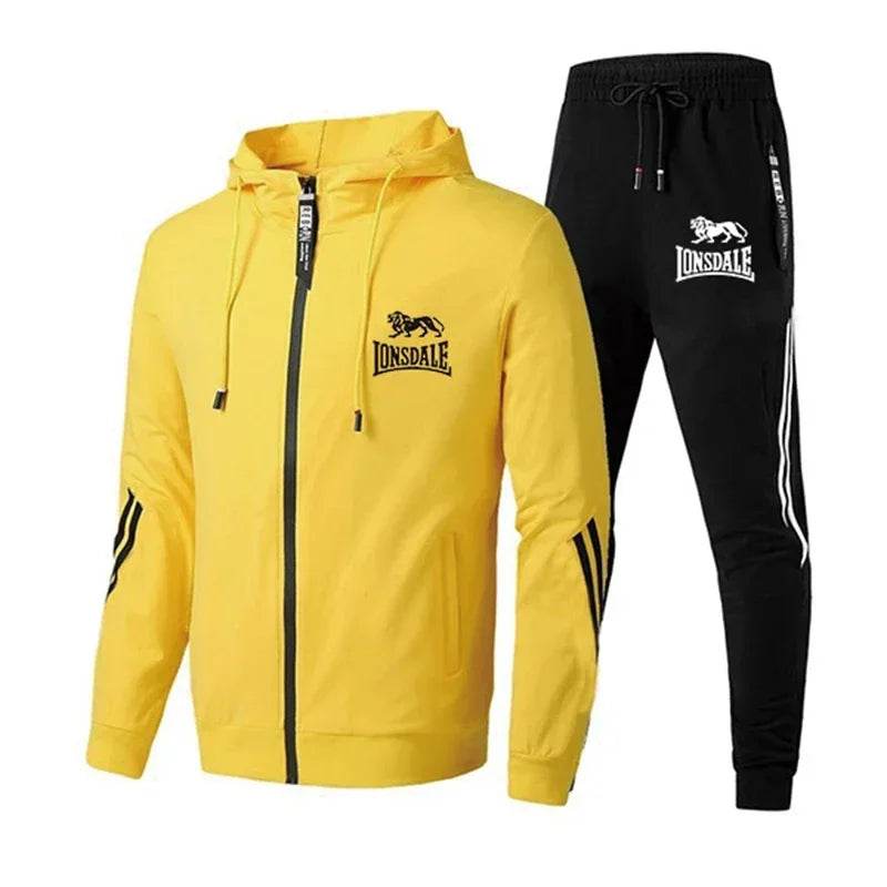 Buy Center Men's Tracksuit with Hoodie and Slim Sweatpants Set - Buy Center UK
